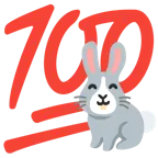 100 Punkte + Hasengesicht