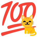 100 Punkte + Katzengesicht