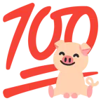 100 Punkte + Schweinegesicht