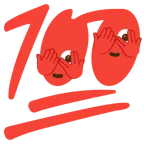 100 Punkte + sich die Augen zuhaltendes Affengesicht