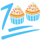 100 Punkte + Cupcake