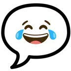 وجه بدموع فرح + فقاعة كلام