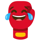 face with tears of joy + boxing glove