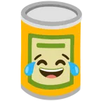 face with tears of joy + canned food