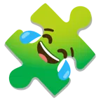 face with tears of joy + puzzle piece