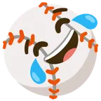 face with tears of joy + baseball