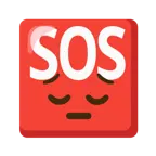 düşünceli yüz + SOS düğmesi