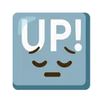 düşünceli yüz + UP! düğmesi