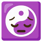 düşünceli yüz + yin yang