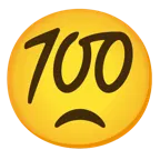 disappointed face + hundred points