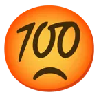enraged face + hundred points