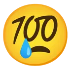 cara llorando + cien puntos