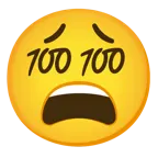 erschöpftes Gesicht + 100 Punkte