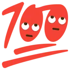face with rolling eyes + hundred points