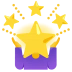 persona encogida de hombros + estrella brillante