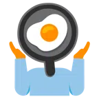 persona encogida de hombros + cocinar