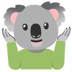 persona encogida de hombros + koala