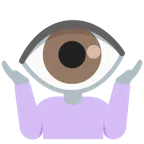 persona encogida de hombros + ojo