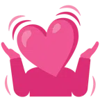 persona encogida de hombros + corazón latiendo