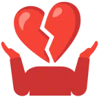 persona encogida de hombros + corazón roto