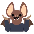 persona encogida de hombros + murciélago