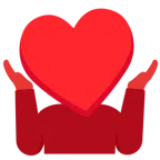 persona encogida de hombros + palo de corazones