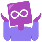persona encogida de hombros + infinito