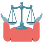 persona encogida de hombros + balanza