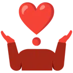 persona encogida de hombros + exclamación de corazón