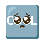 yalvaran yüz + COOL düğmesi