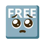 yalvaran yüz + FREE düğmesi