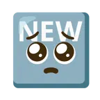 yalvaran yüz + NEW düğmesi