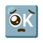 yalvaran yüz + OK düğmesi