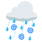 Wolke mit Regen + Wirbel