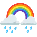 Wolke mit Regen + Regenbogen
