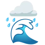 Wolke mit Regen + Welle