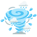 Wolke mit Regen + Wirbelsturm