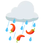 Wolke mit Regen + Peperoni