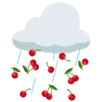 Wolke mit Regen + Kirschen