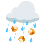 Wolke mit Regen + Brot
