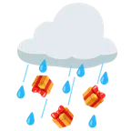 Wolke mit Regen + Geschenk
