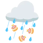 Wolke mit Regen + Geburtstagskuchen