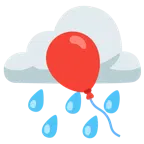 Wolke mit Regen + Luftballon