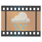 Wolke mit Regen + Filmstreifen