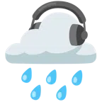 Wolke mit Regen + Kopfhörer