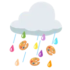 Wolke mit Regen + Mischpalette