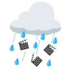 Wolke mit Regen + Filmklappe