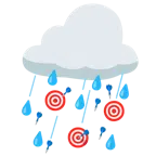 Wolke mit Regen + Darts