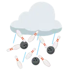Wolke mit Regen + Bowling