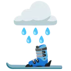 Wolke mit Regen + Ski